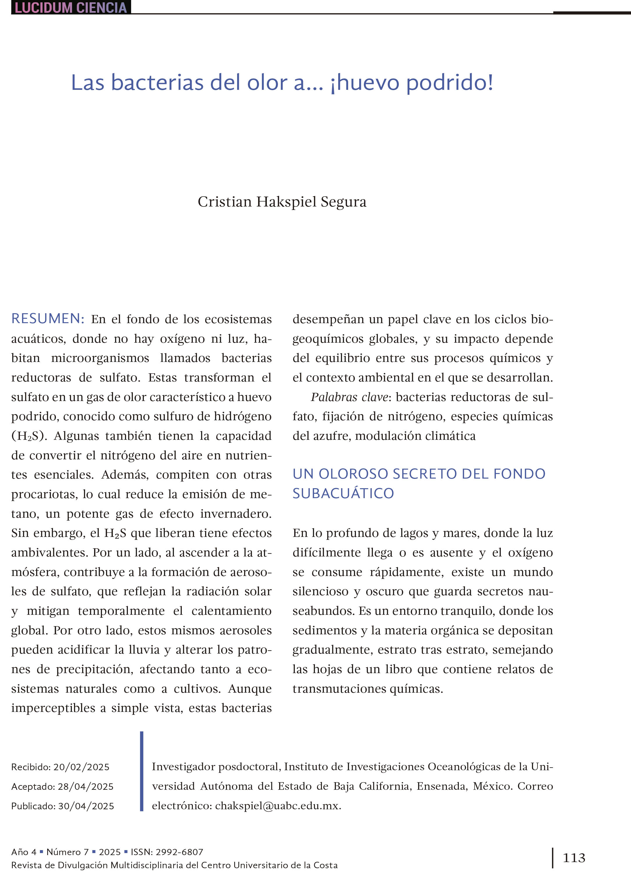 13. Las bacterias del olor a… ¡huevo podrido!
