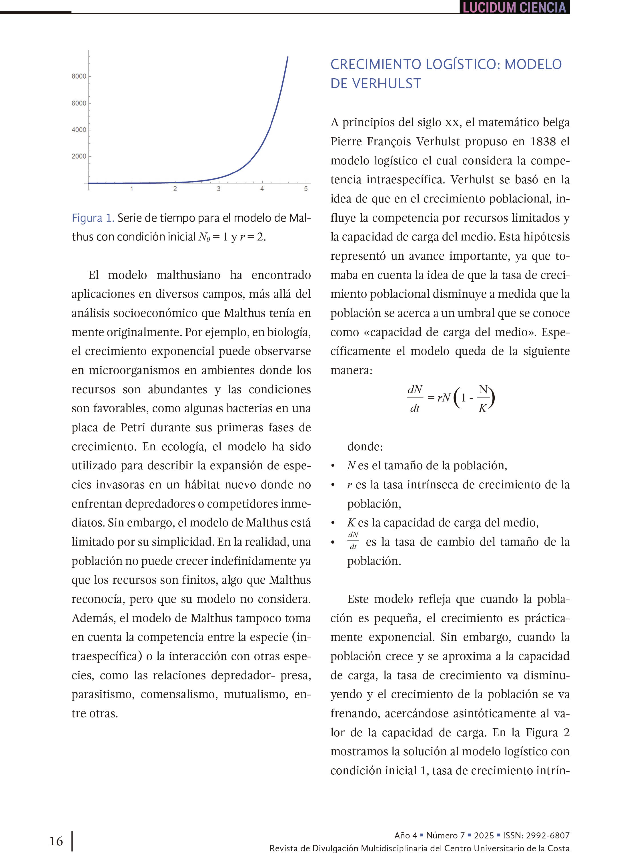 2. Del crecimiento exponencial al equilibrio ecológico