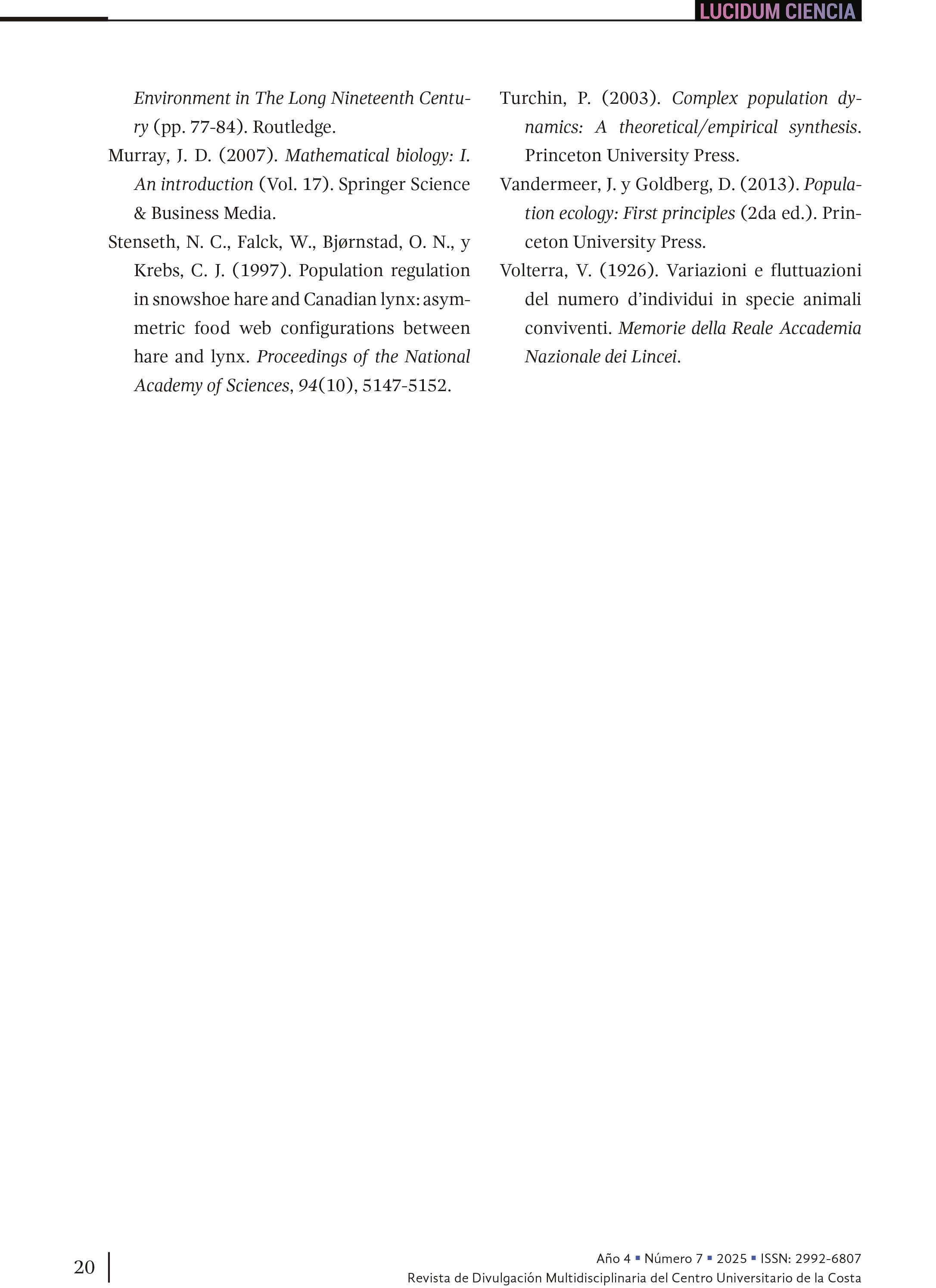 2. Del crecimiento exponencial al equilibrio ecológico
