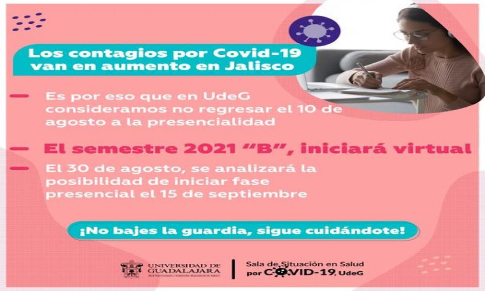 Anuncia UdeG regreso a clases cien por ciento virtual