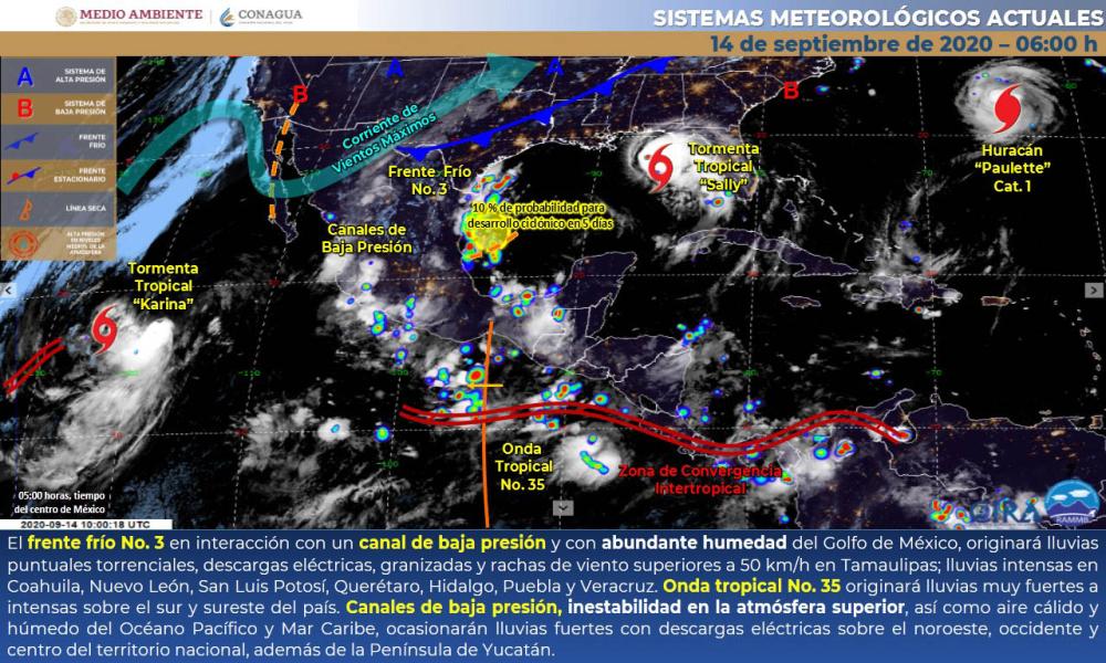 Hay condiciones favorables de lluvia en la región de la bahía
