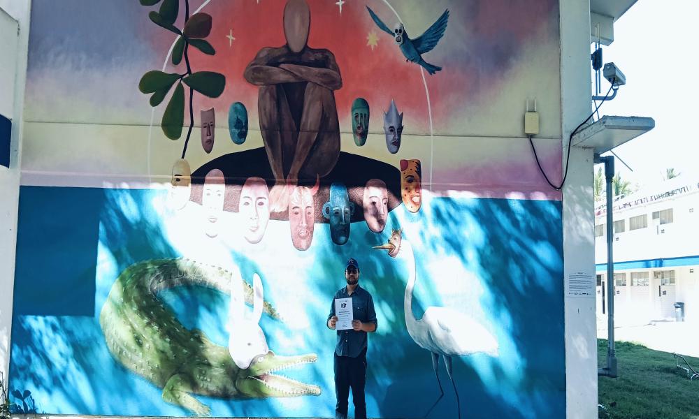 Promueve CUCosta la cultura de paz con murales “TRACEMOS CUC”